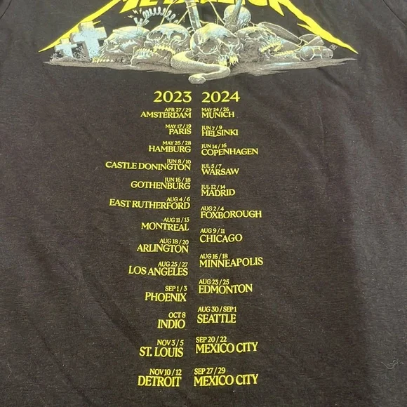 Women’s black Metallica concert T-shirt - Picture 7 of 7